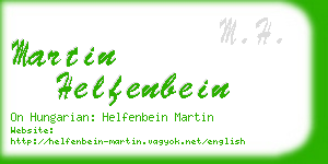 martin helfenbein business card